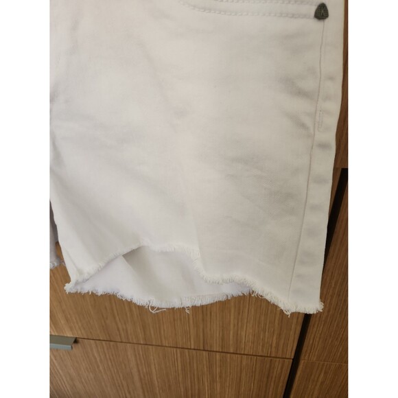Kut From the Kloth Women's White Denim Shorts w/ Raw Hem Size 8 - Picture 3 of 7
